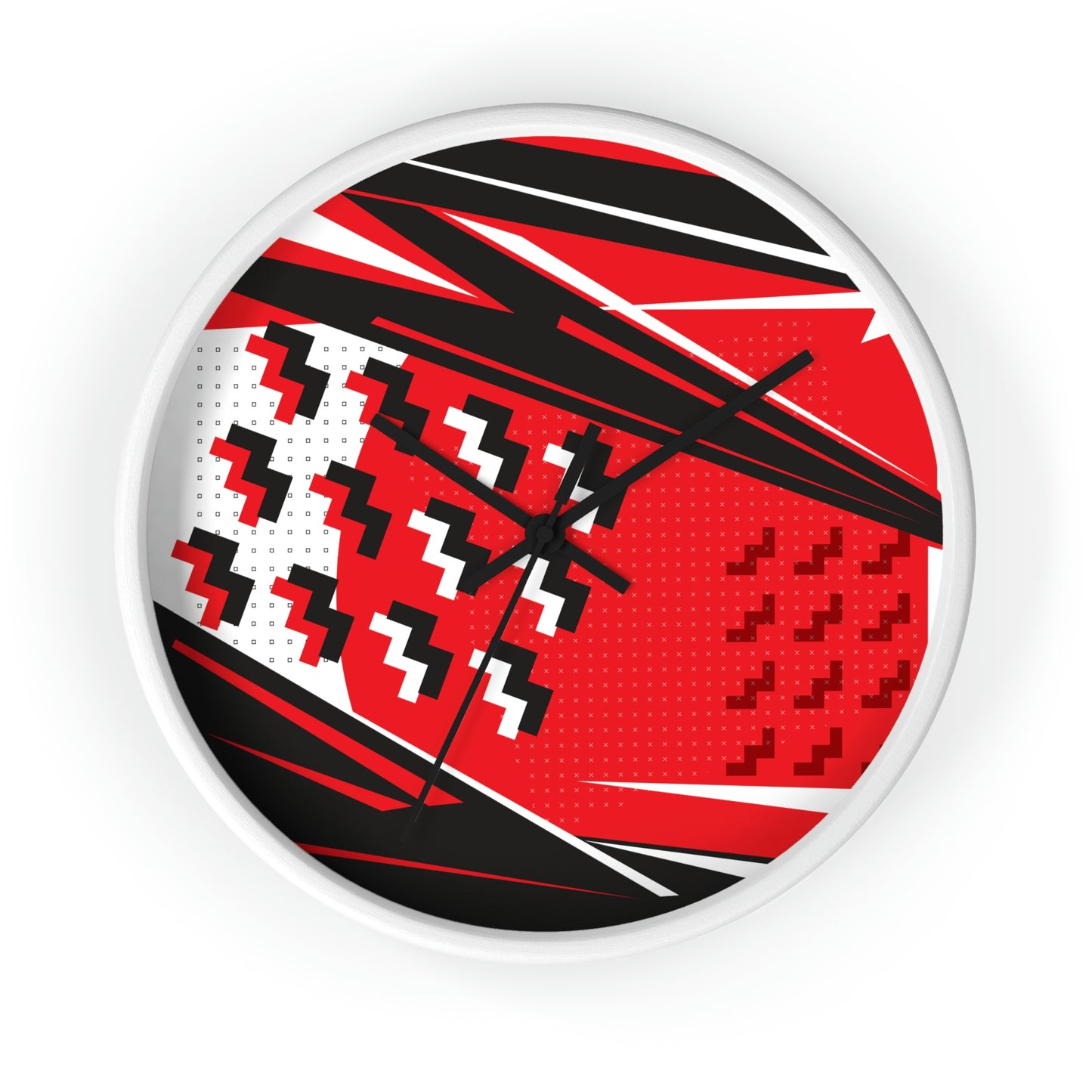 Red 1980s Retro Inspired Wall Clock