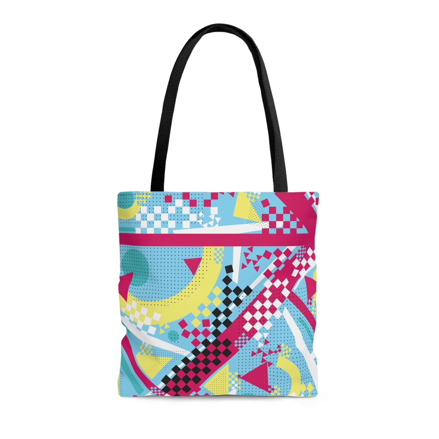 1980s Retro Abstract Graphic Art - Checkered - Tote Bag