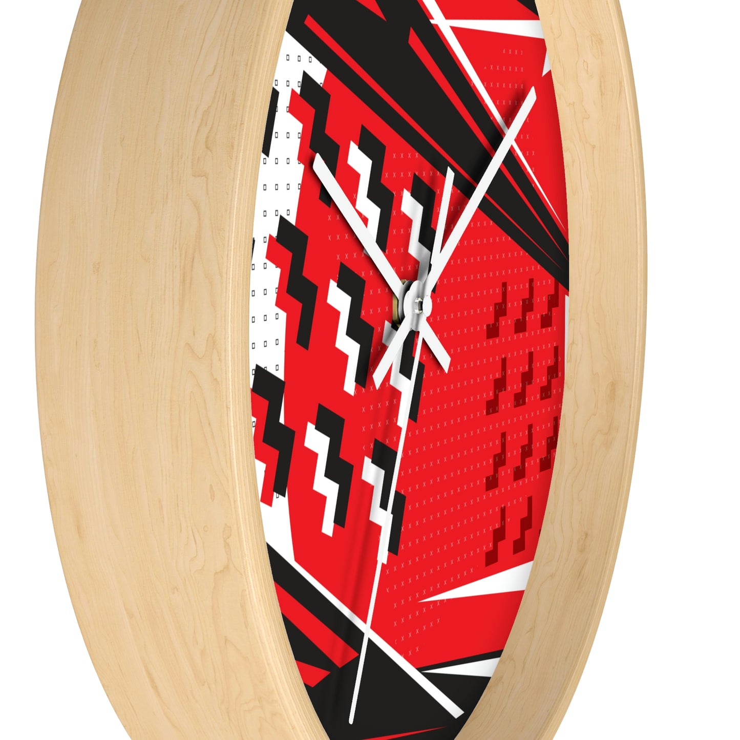 Red 1980s Retro Inspired Wall Clock