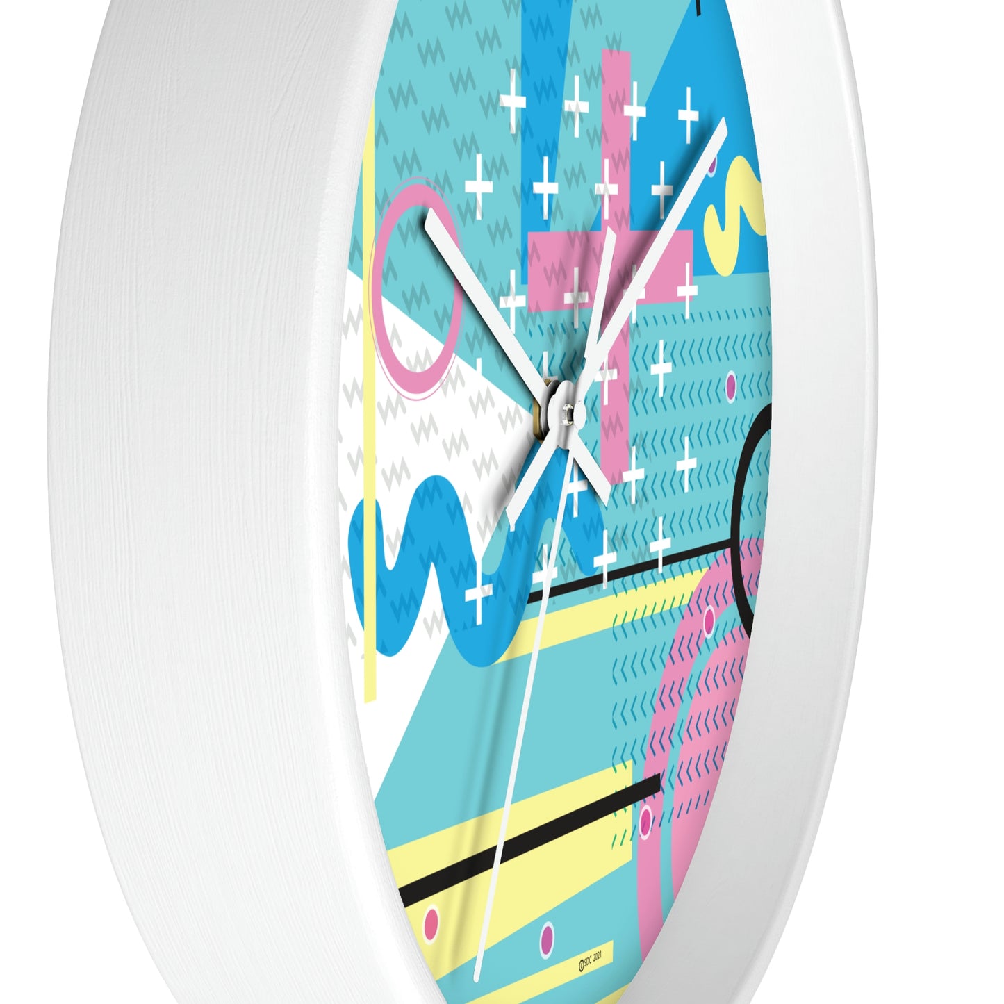 Pastel Abstract Wall Clock - 1980s Inspired Design