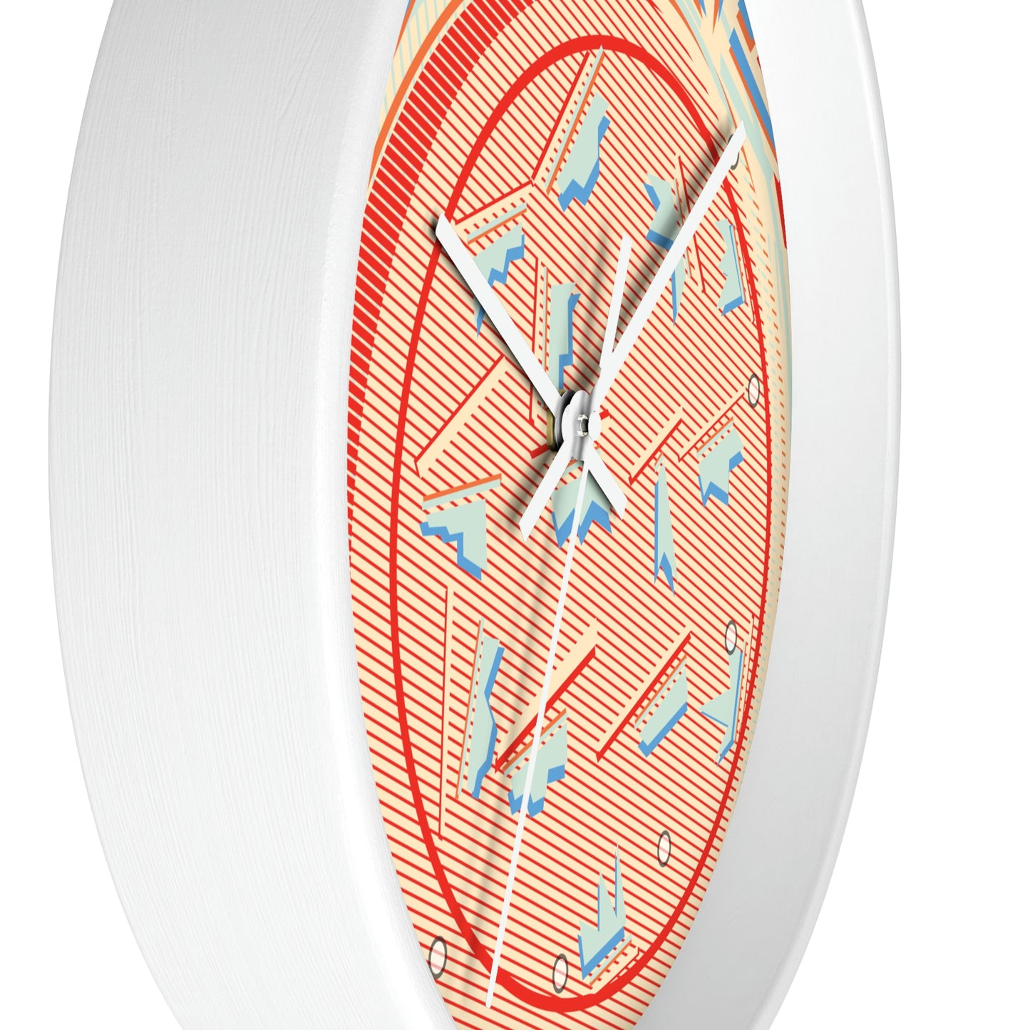 1980s Retro Abstract Design Cereal Bowl Wall Clock