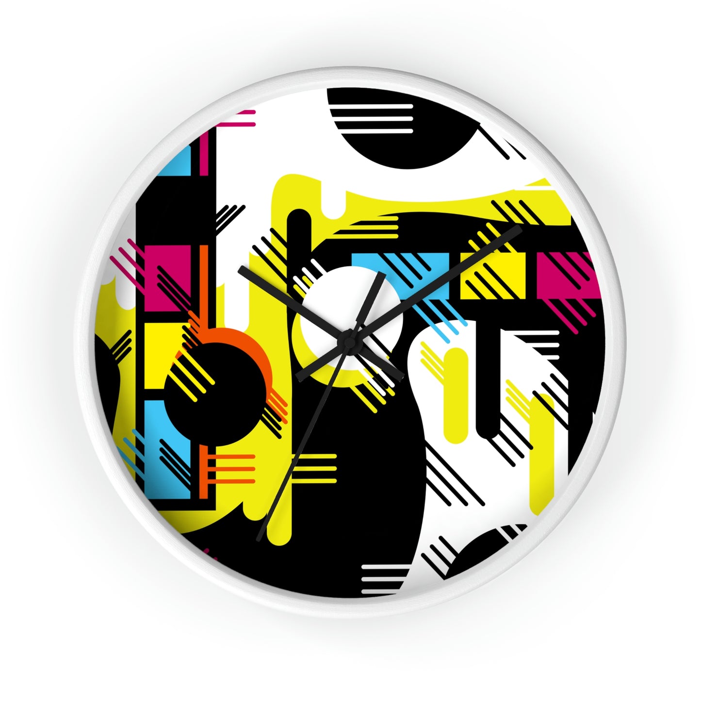 Colorful 1980s Retro Inspired Wall Clock