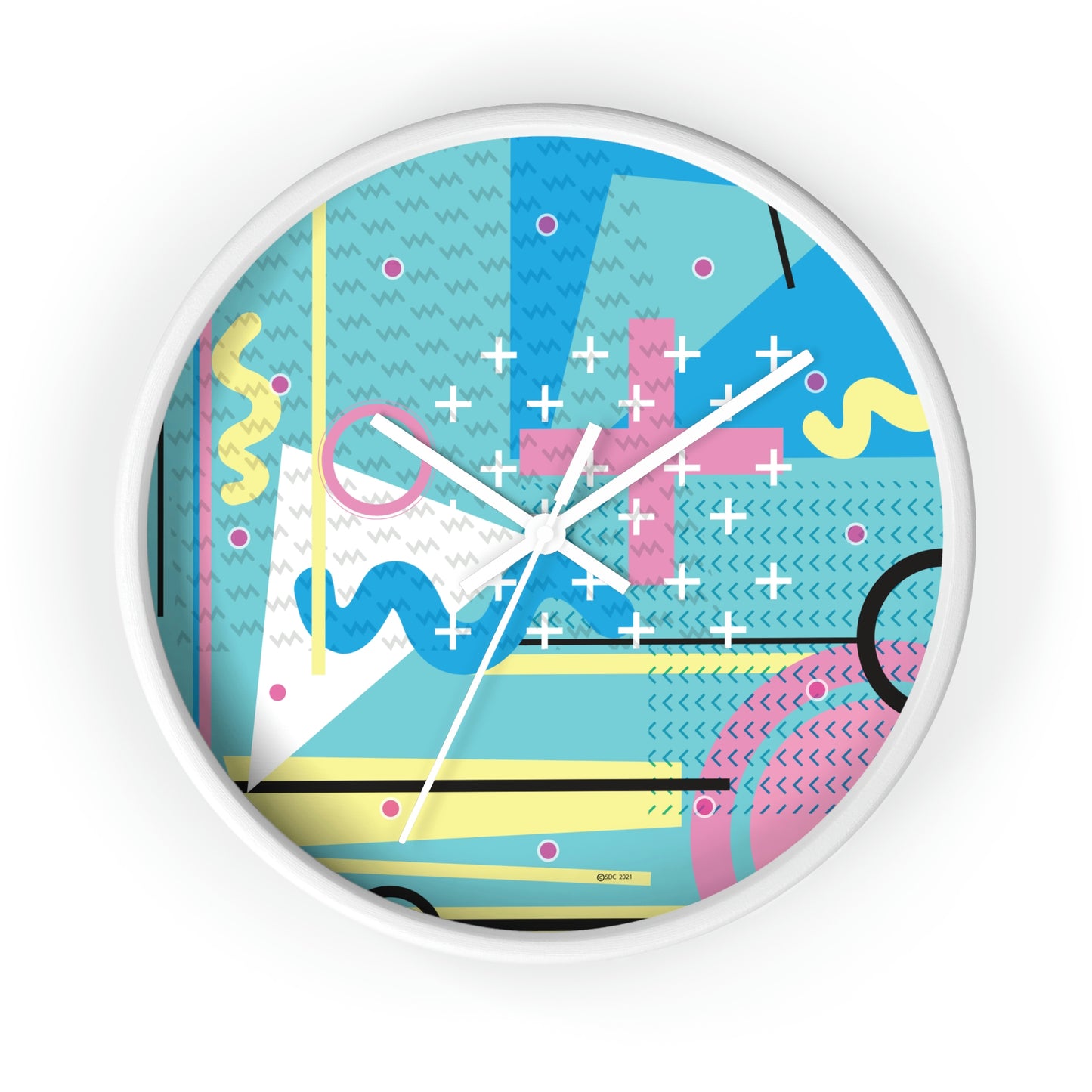 Pastel Abstract Wall Clock - 1980s Inspired Design