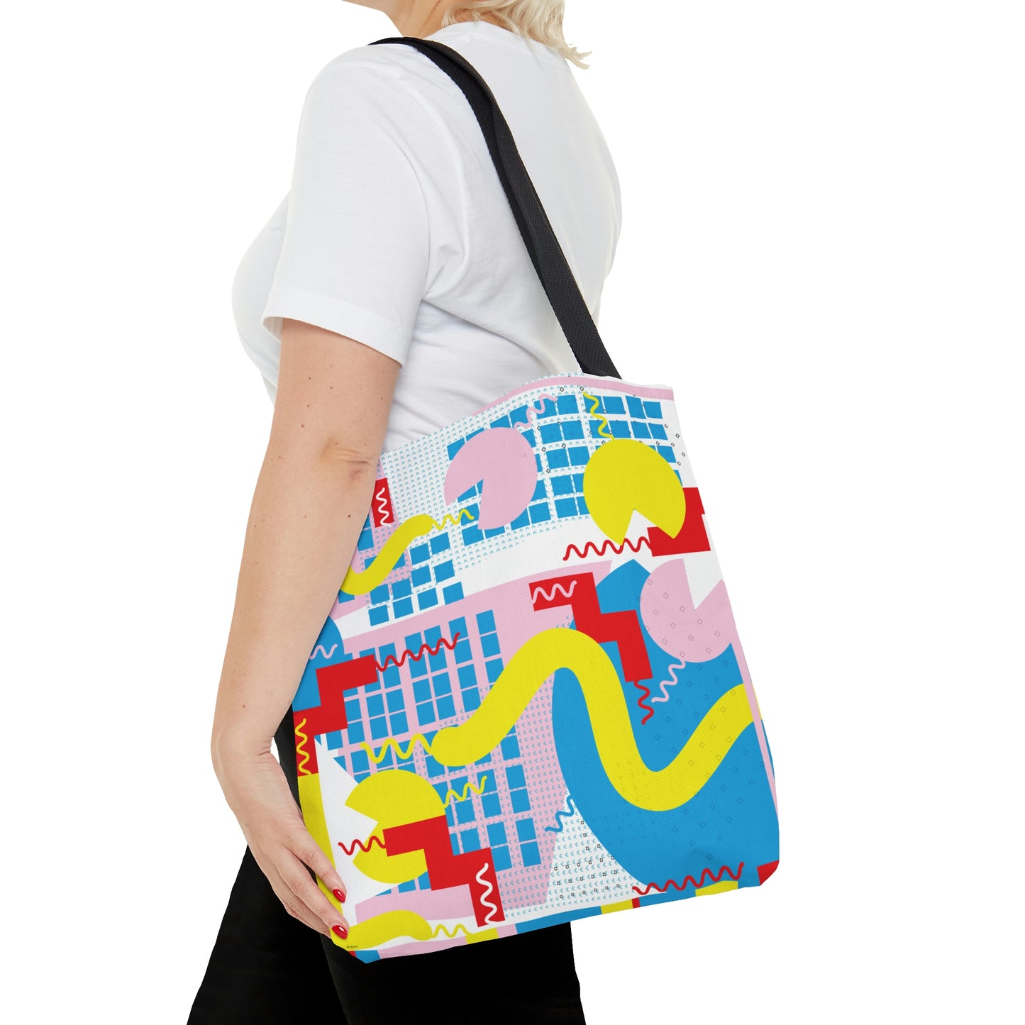 1980s Retro Abstract Graphic Art - Squiggle - Tote Bag