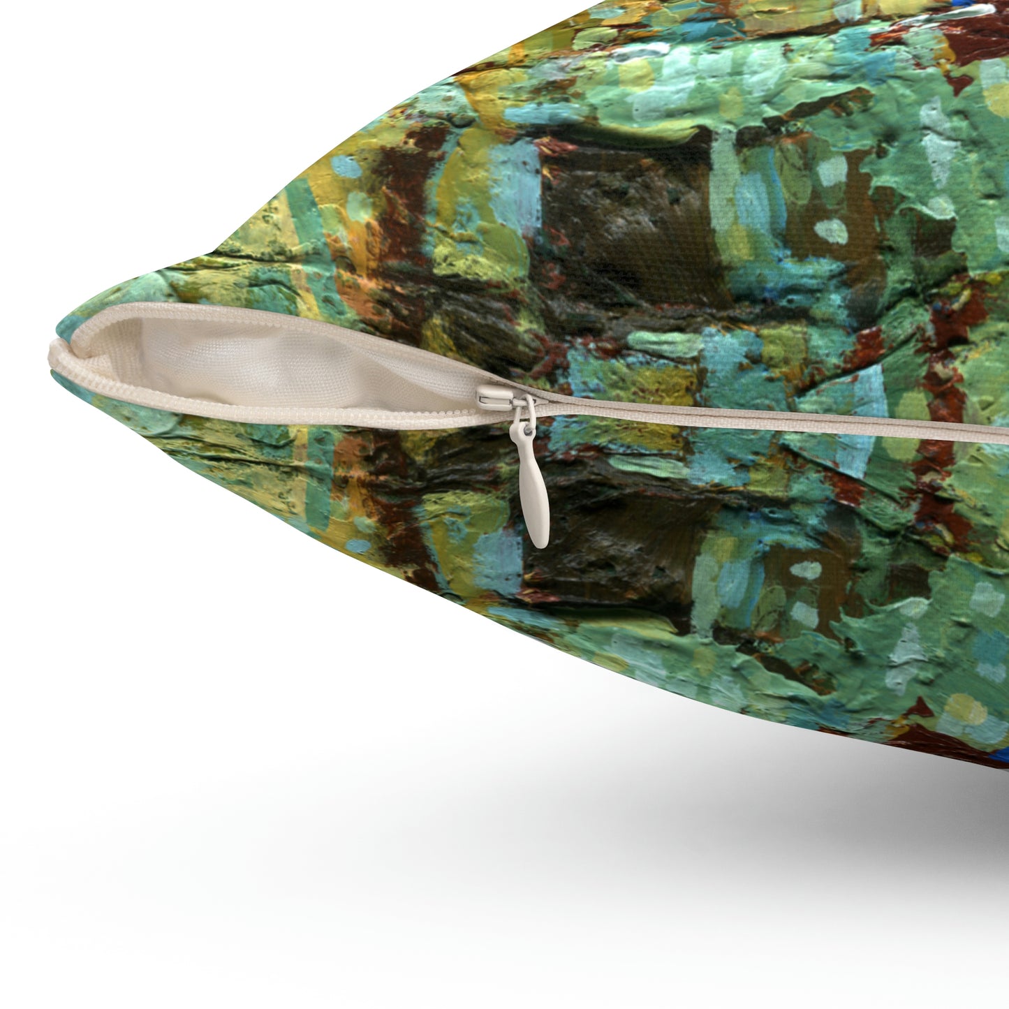 Spun Polyester Square Pillow - Acrylic Abstract 1 -