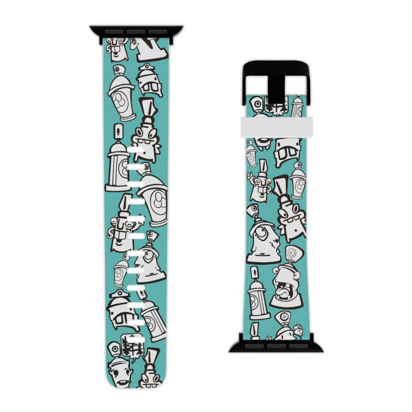 Spray-Can Graffiti Characters Watch Band for Apple Watch