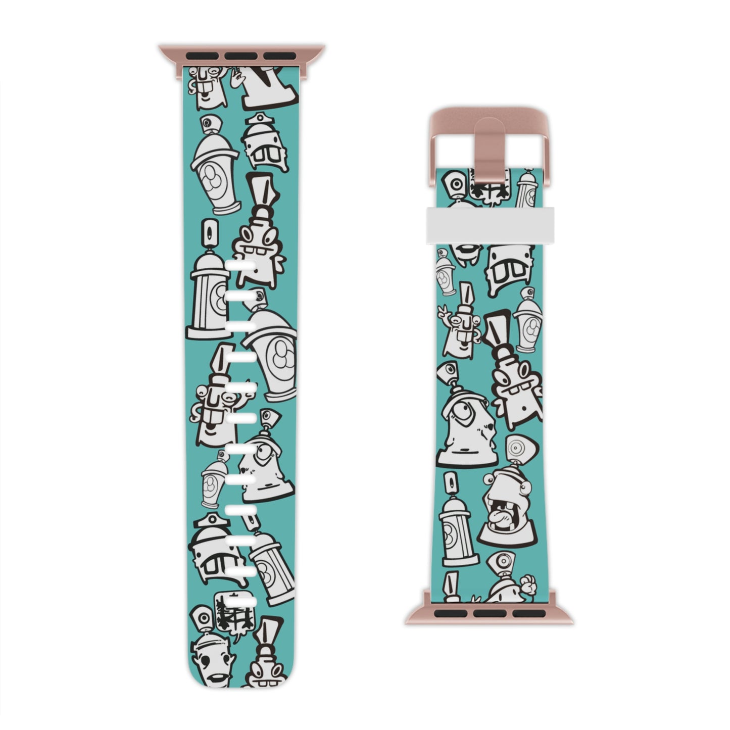Spray-Can Graffiti Characters Watch Band for Apple Watch