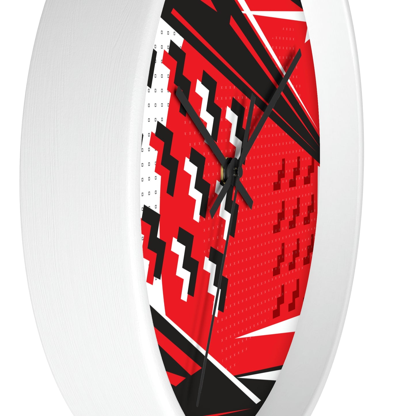 Red 1980s Retro Inspired Wall Clock