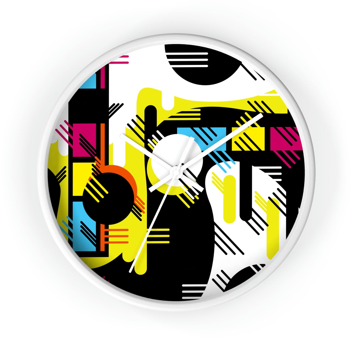 Colorful 1980s Retro Inspired Wall Clock