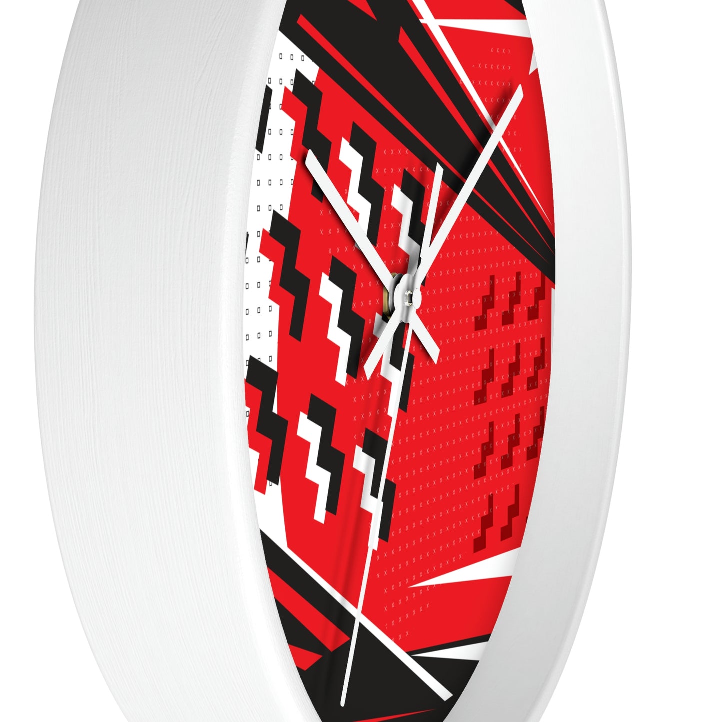 Red 1980s Retro Inspired Wall Clock