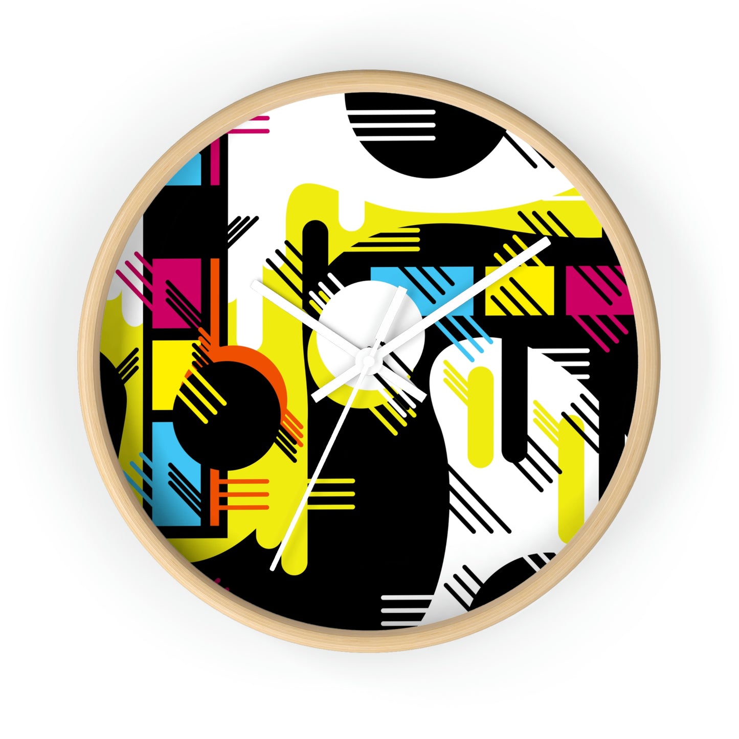 Colorful 1980s Retro Inspired Wall Clock