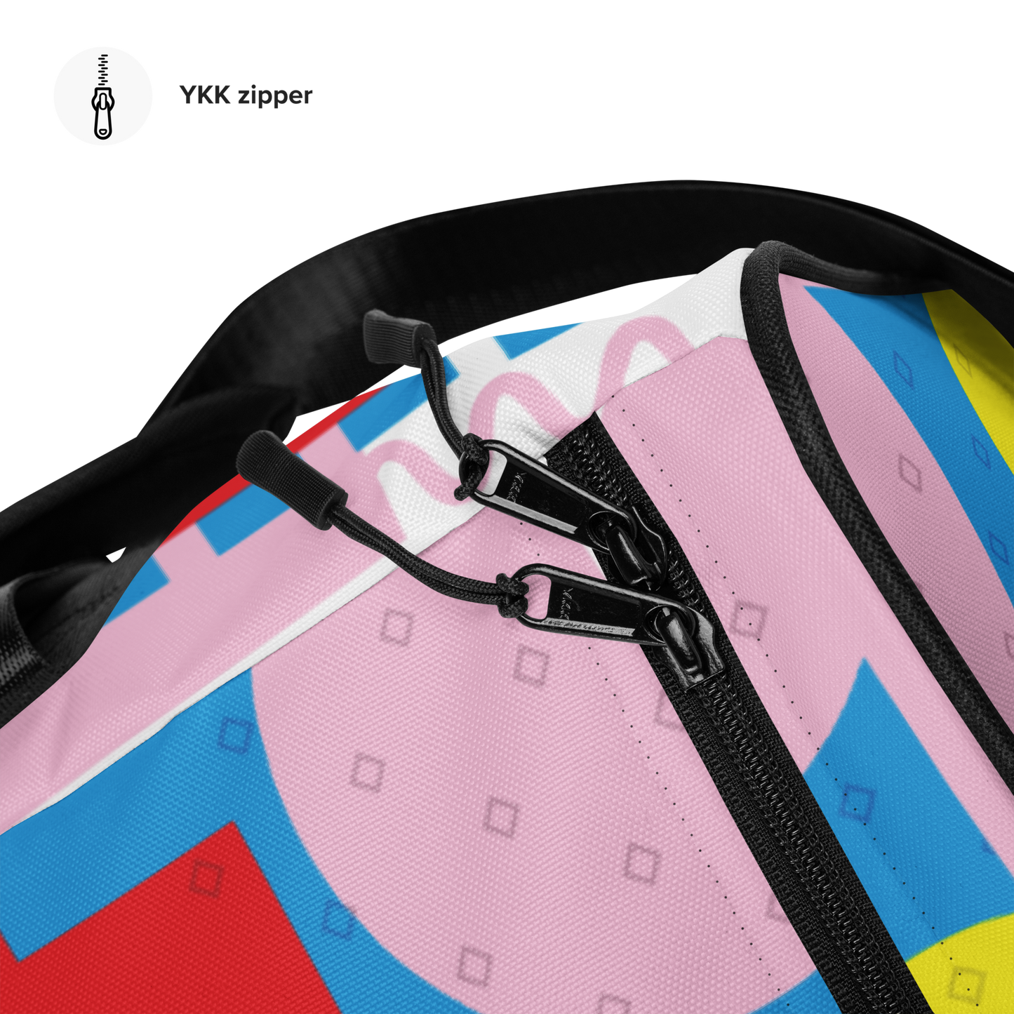 80s-Inspired Squiggle Geometric Duffle Bag
