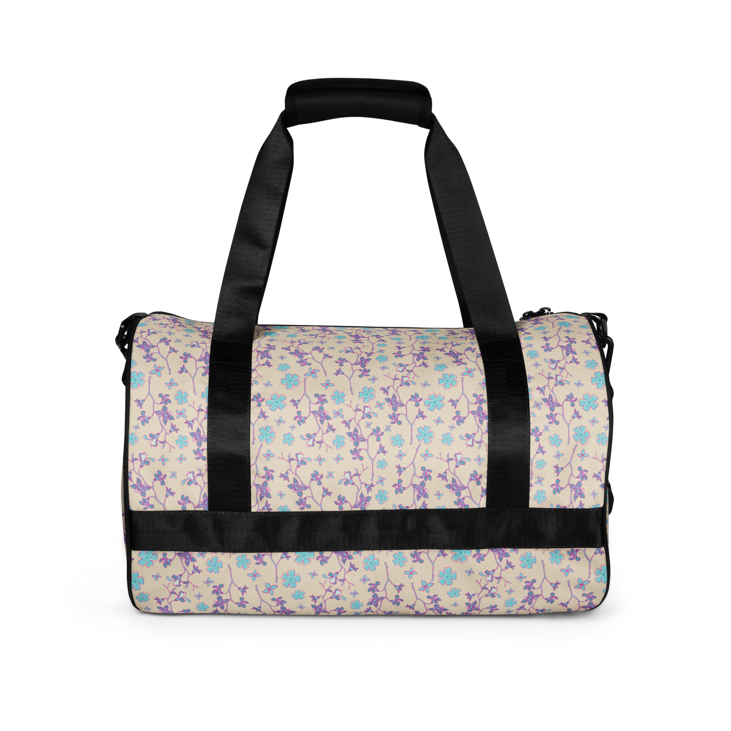 Pink Branches and Flowers Printed Duffel Bag
