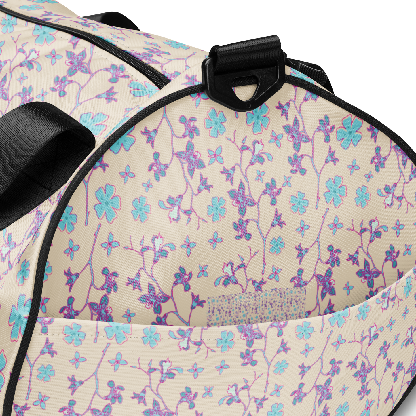 Pink Branches and Flowers Printed Duffel Bag