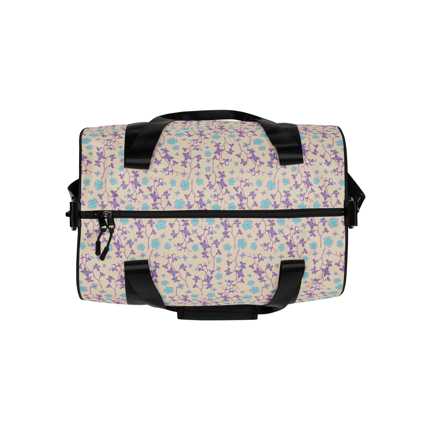 Pink Branches and Flowers Printed Duffel Bag
