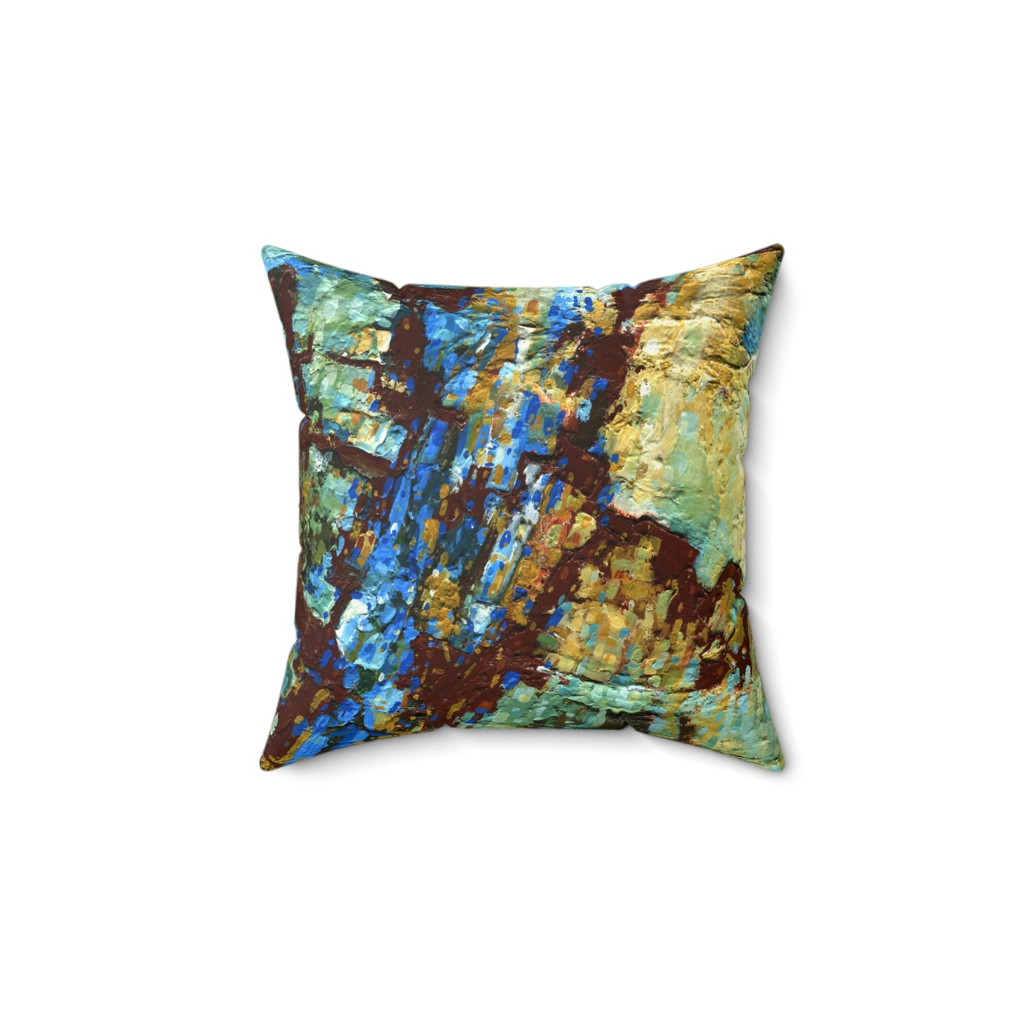 Spun Polyester Square Pillow - Acrylic Abstract 1 -