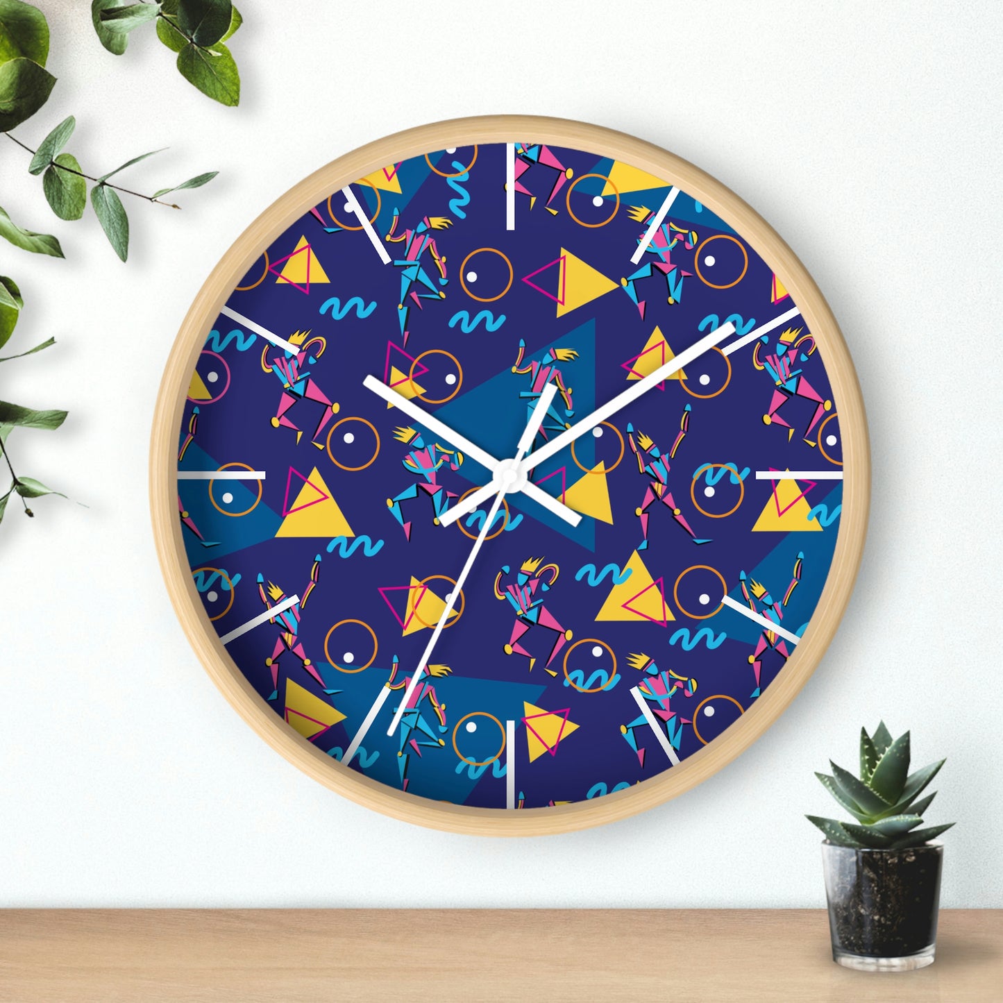 1980s Retro - Abstract Dancers - Wall Clock