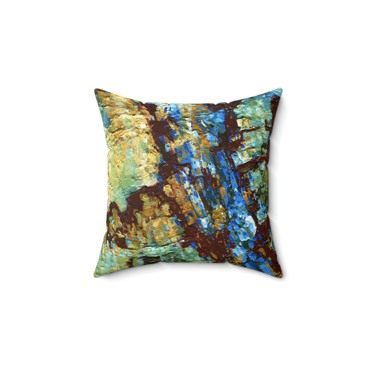 Spun Polyester Square Pillow - Acrylic Abstract 1 -