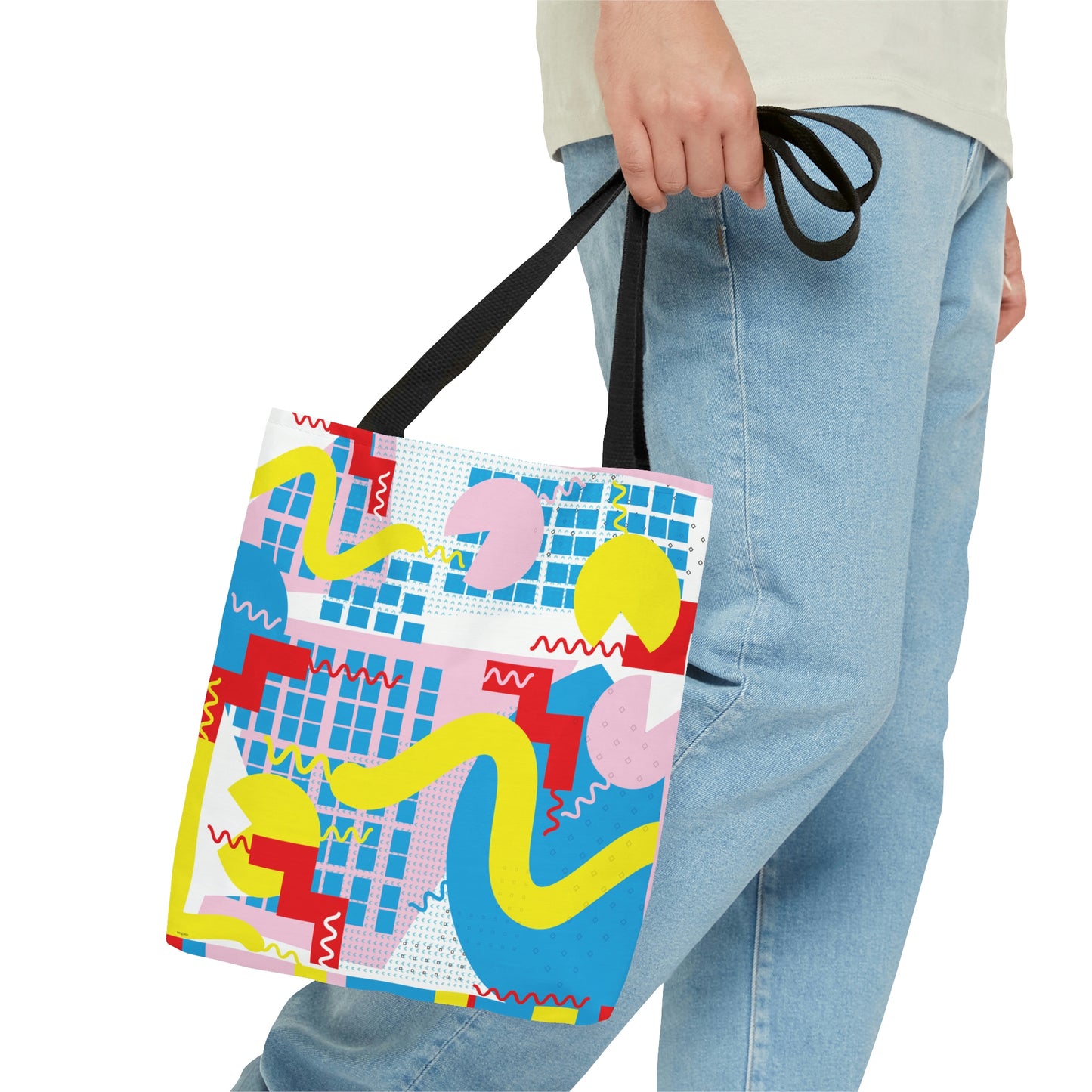 1980s Retro Abstract Graphic Art - Squiggle - Tote Bag