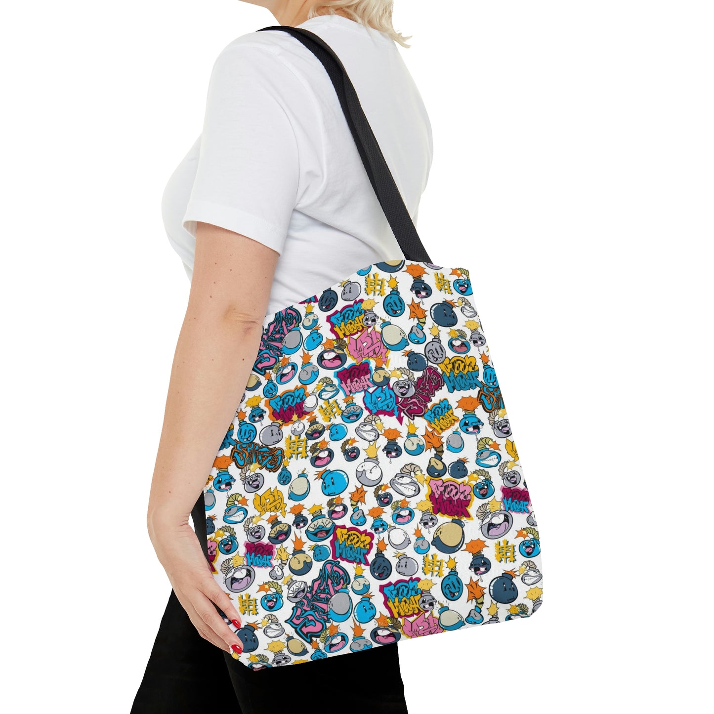 Skizo Fa2hq Crazy Bomb Cartoons Street Art Graphic Tote