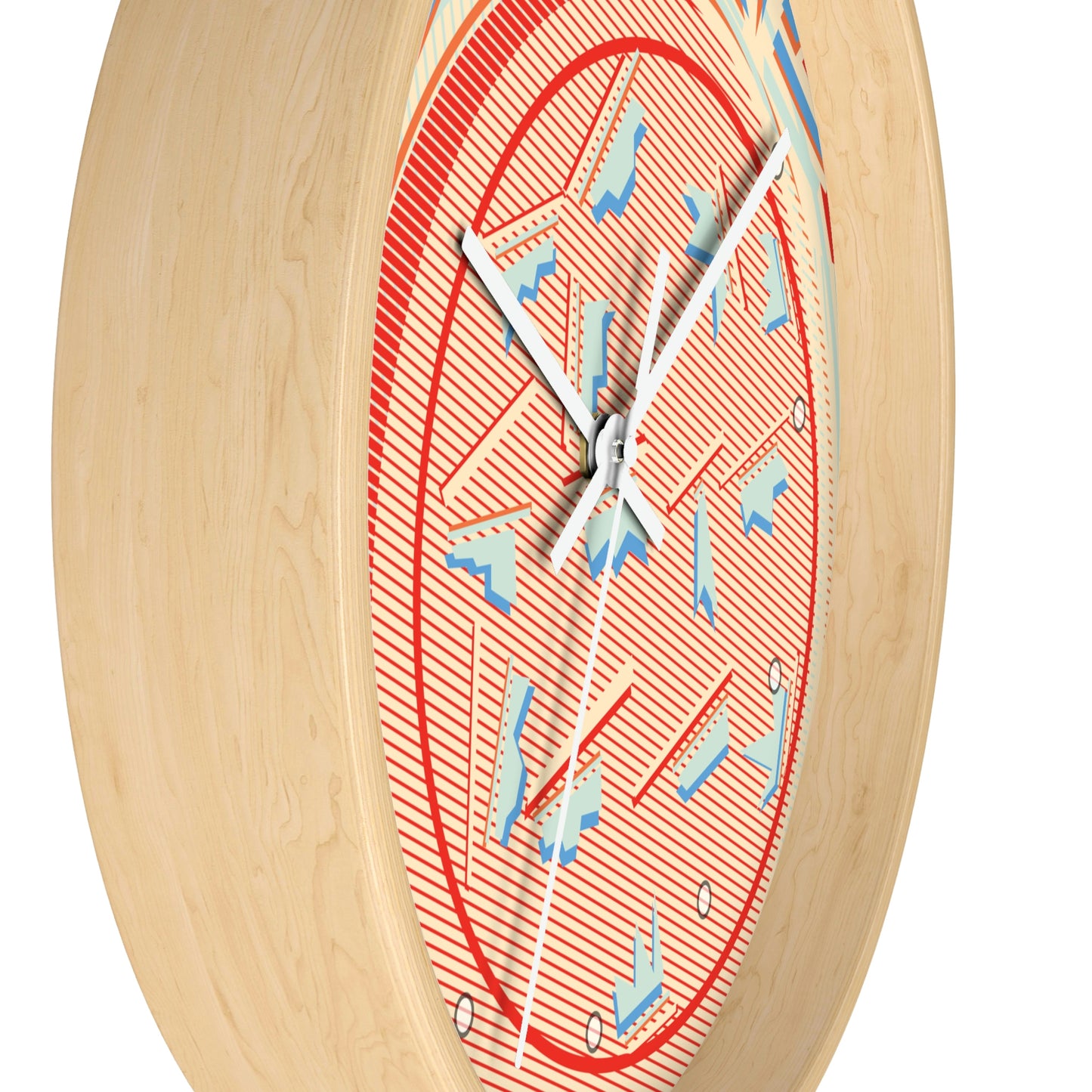 1980s Retro Abstract Design Cereal Bowl Wall Clock
