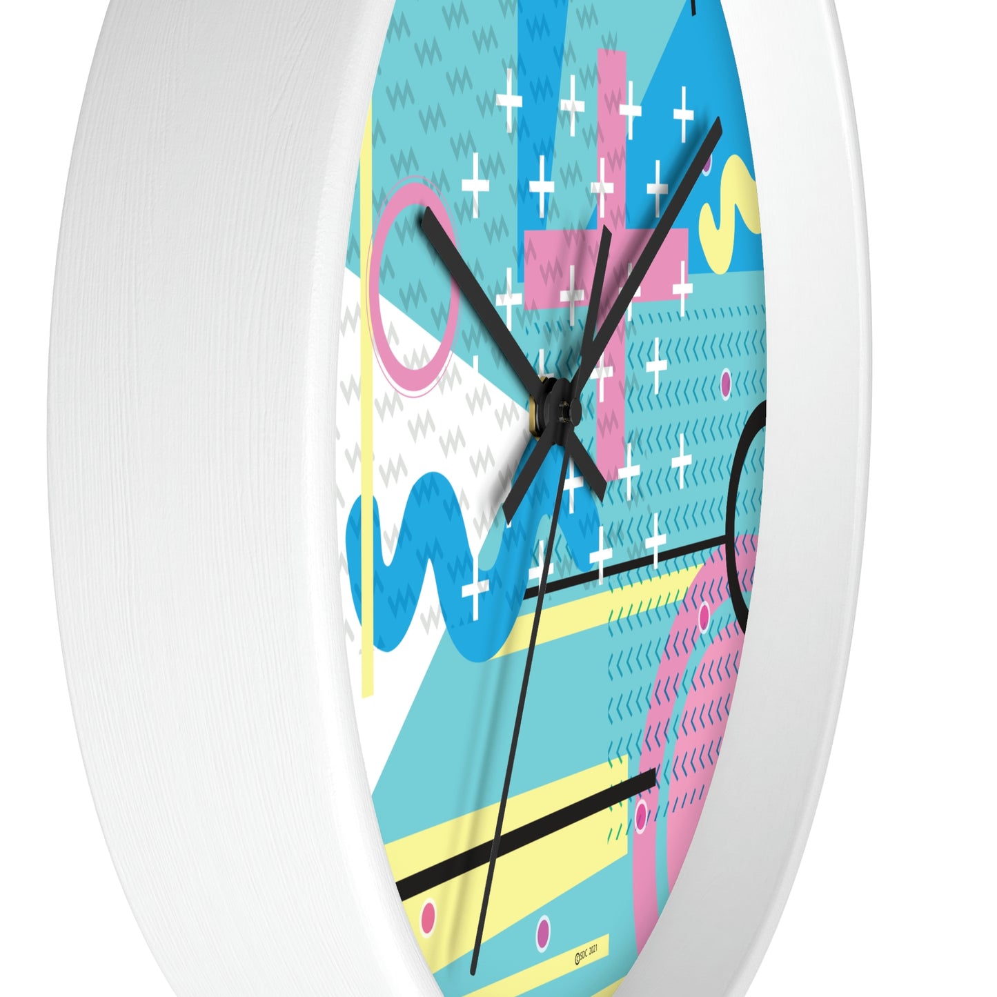 Pastel Abstract Wall Clock - 1980s Inspired Design
