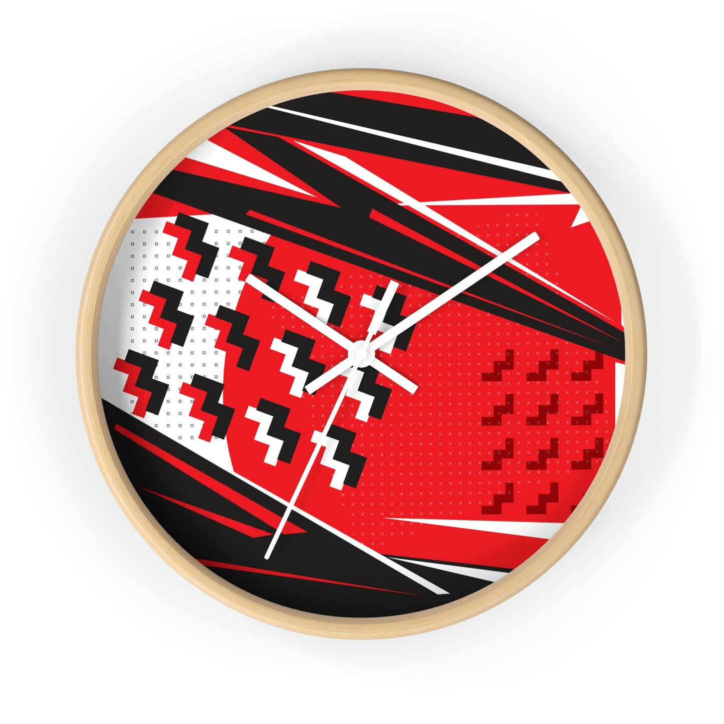 Red 1980s Retro Inspired Wall Clock