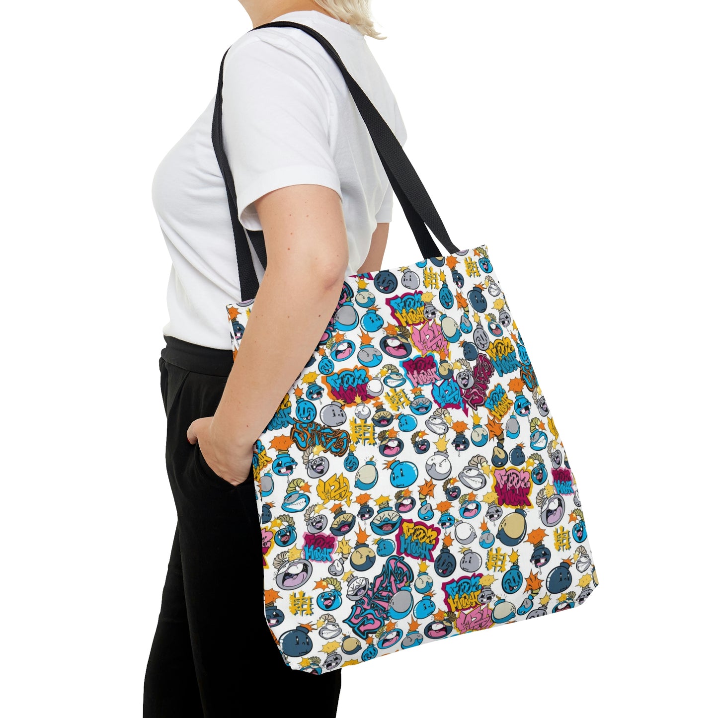 Skizo Fa2hq Crazy Bomb Cartoons Street Art Graphic Tote