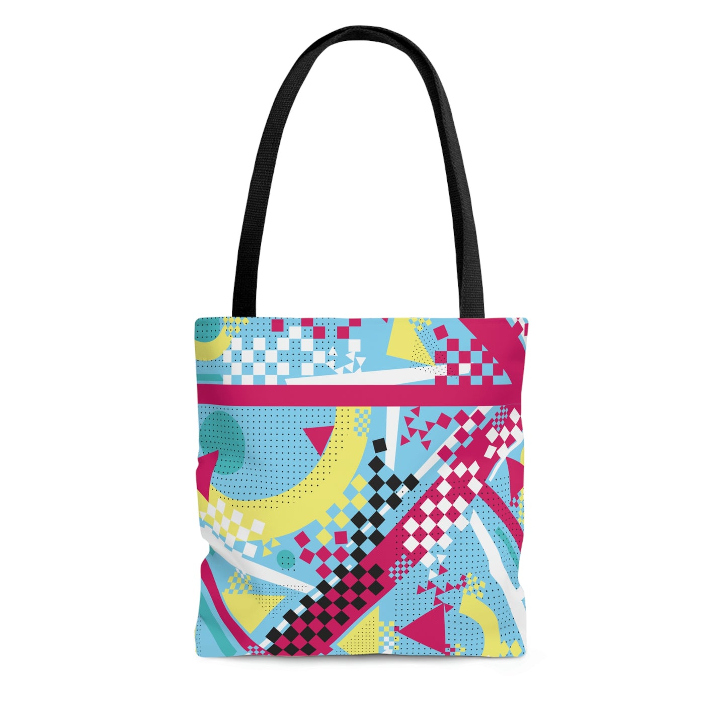 1980s Retro Abstract Graphic Art - Checkered - Tote Bag