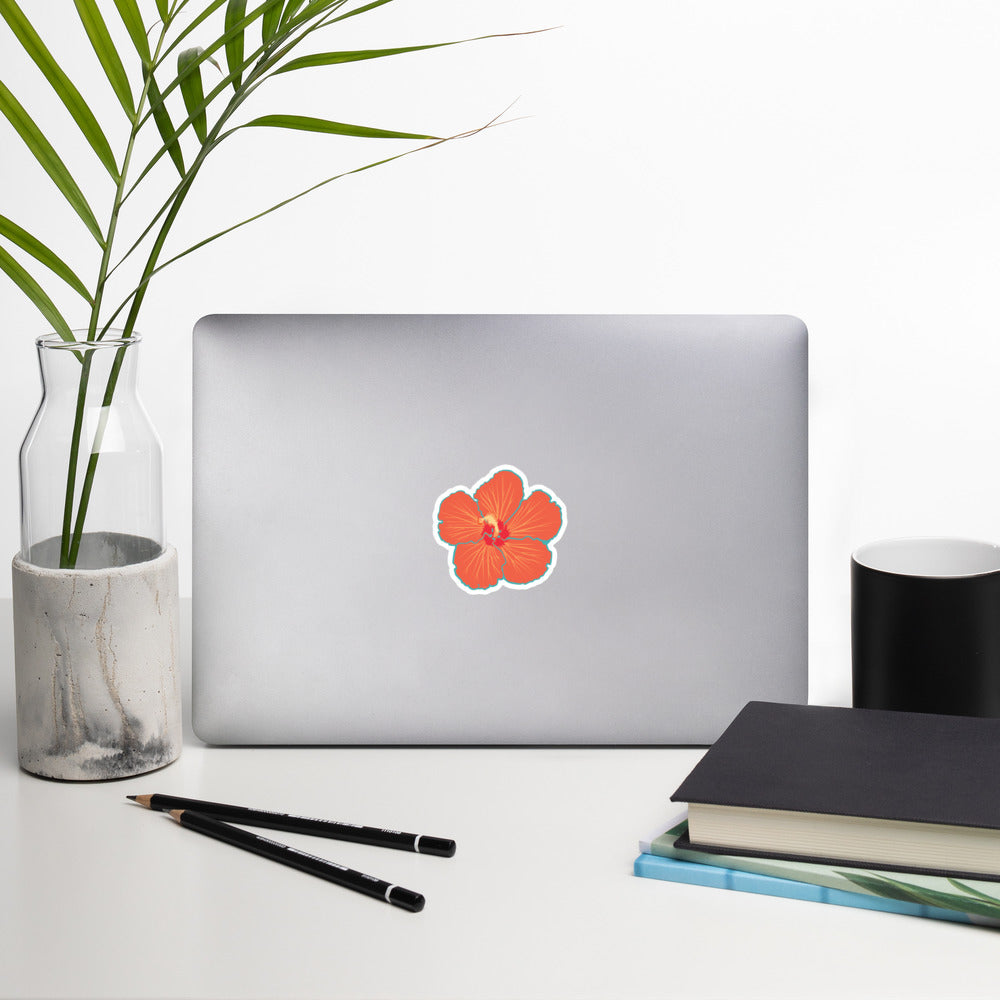 Orange Tropical Flower - Bubble-Free Sticker