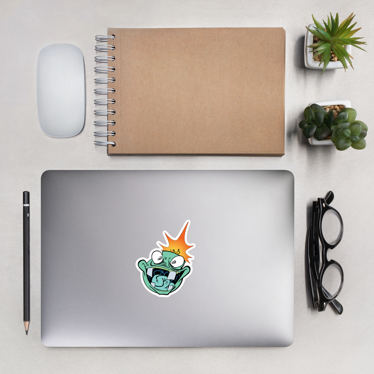 Crazy Street Art Cartoon Bomb Character Bubble-Free Sticker