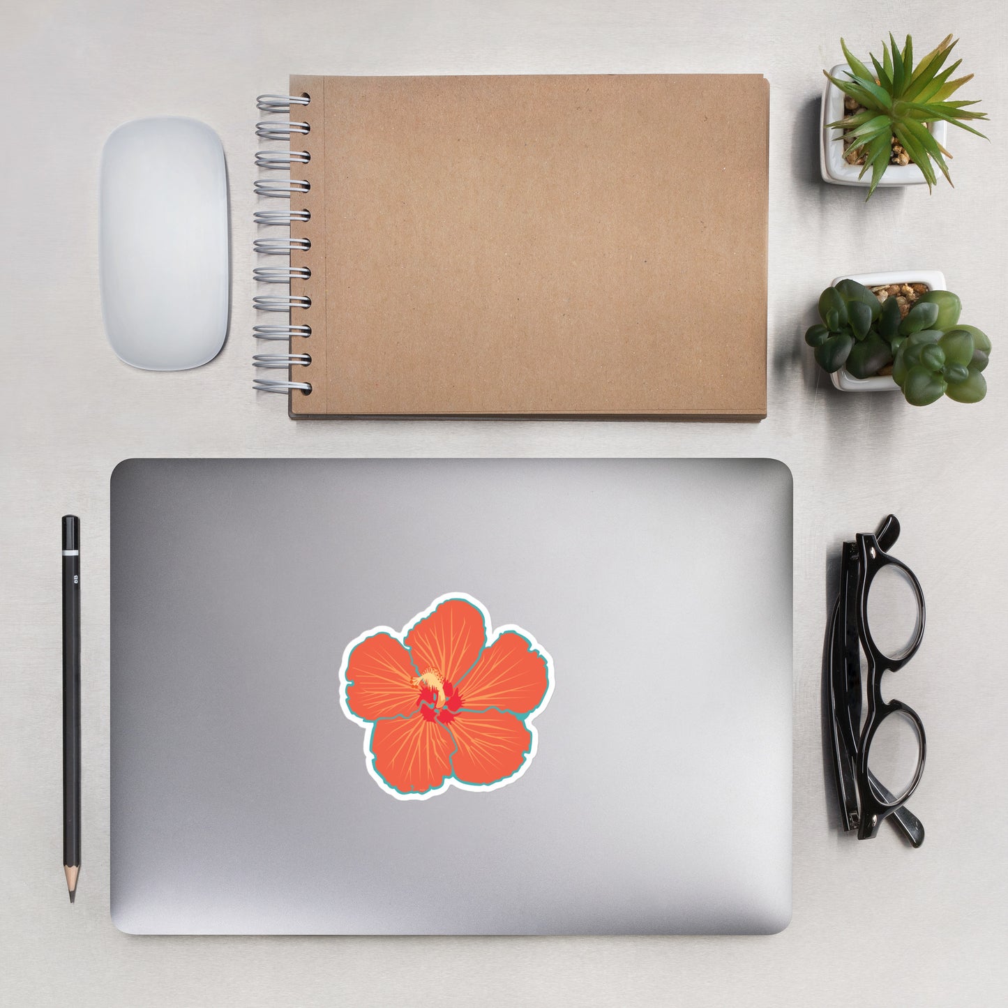 Orange Tropical Flower - Bubble-Free Sticker