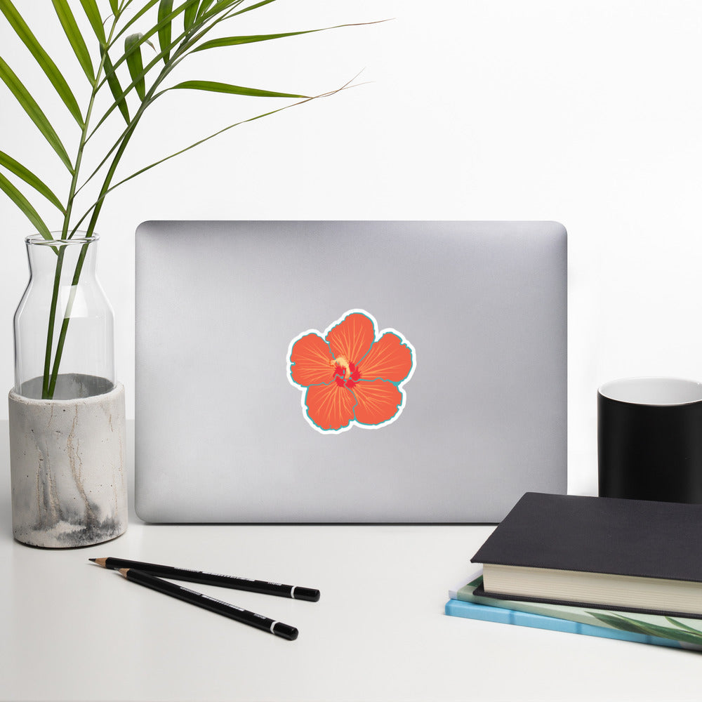 Orange Tropical Flower - Bubble-Free Sticker