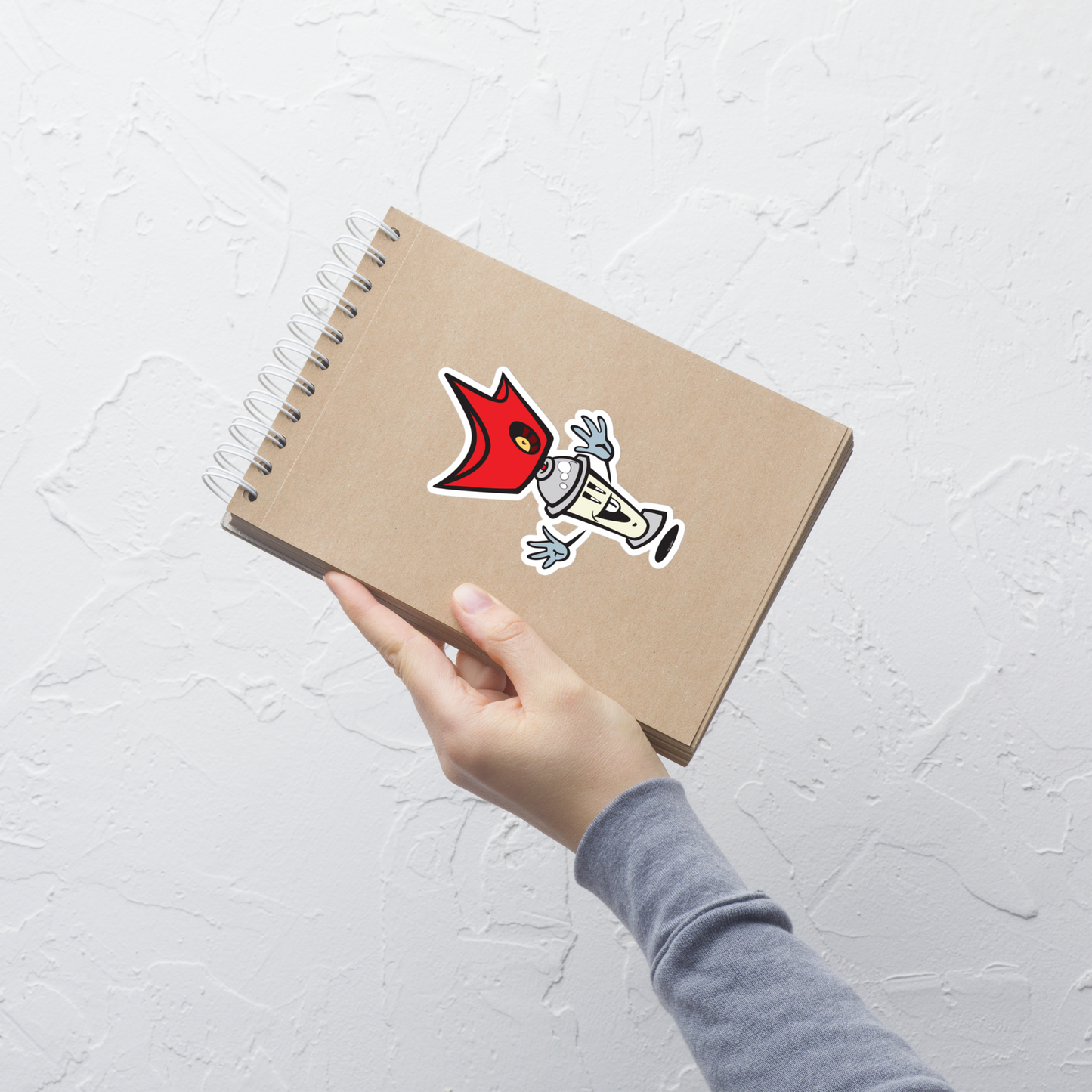 King Cap Spray Paint Can Cartoon Character Bubble-Free Sticker