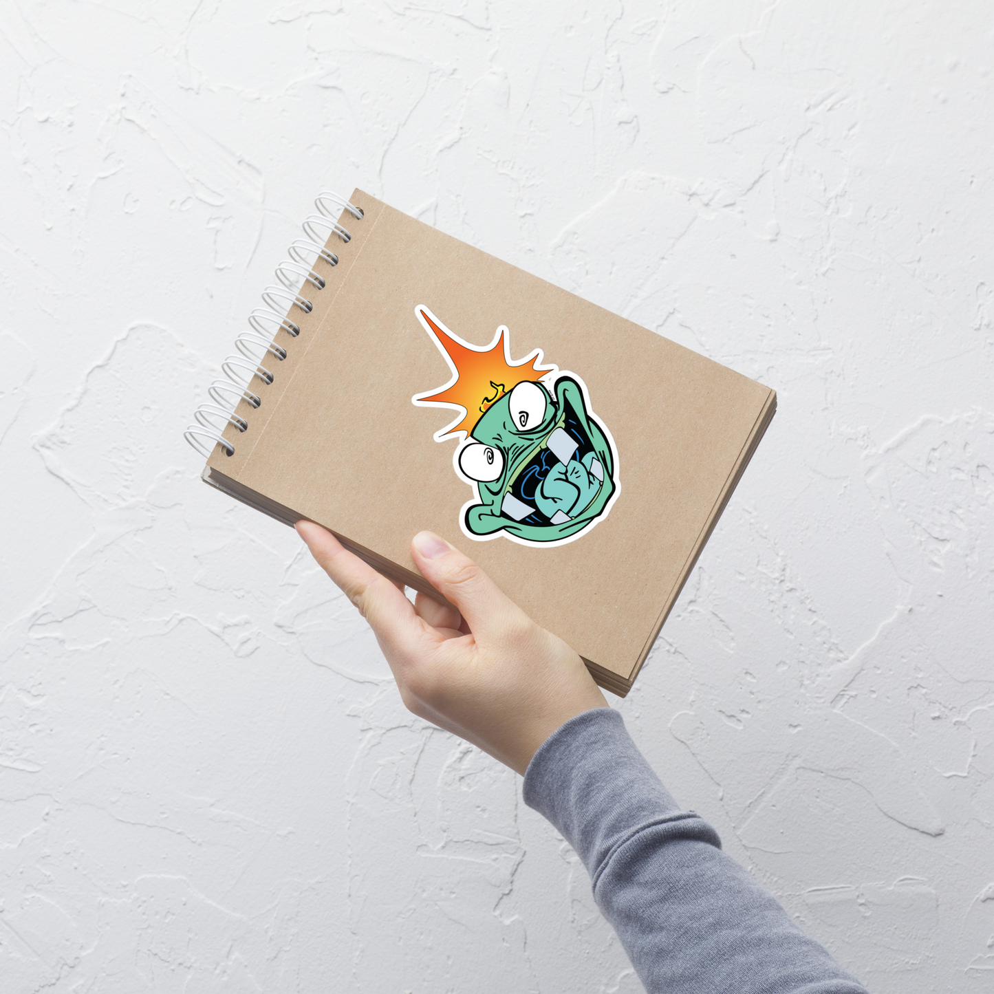 Crazy Street Art Cartoon Bomb Character Bubble-Free Sticker