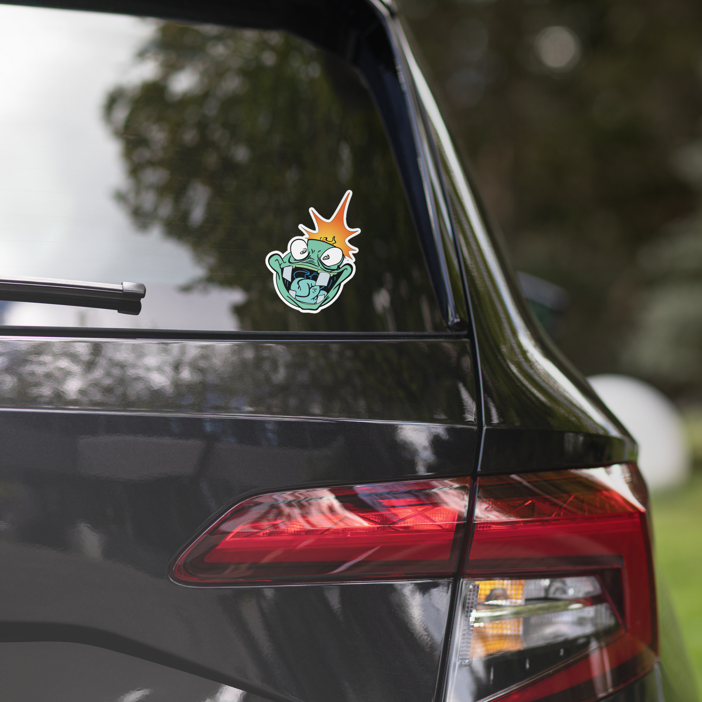 Crazy Street Art Cartoon Bomb Character Bubble-Free Sticker