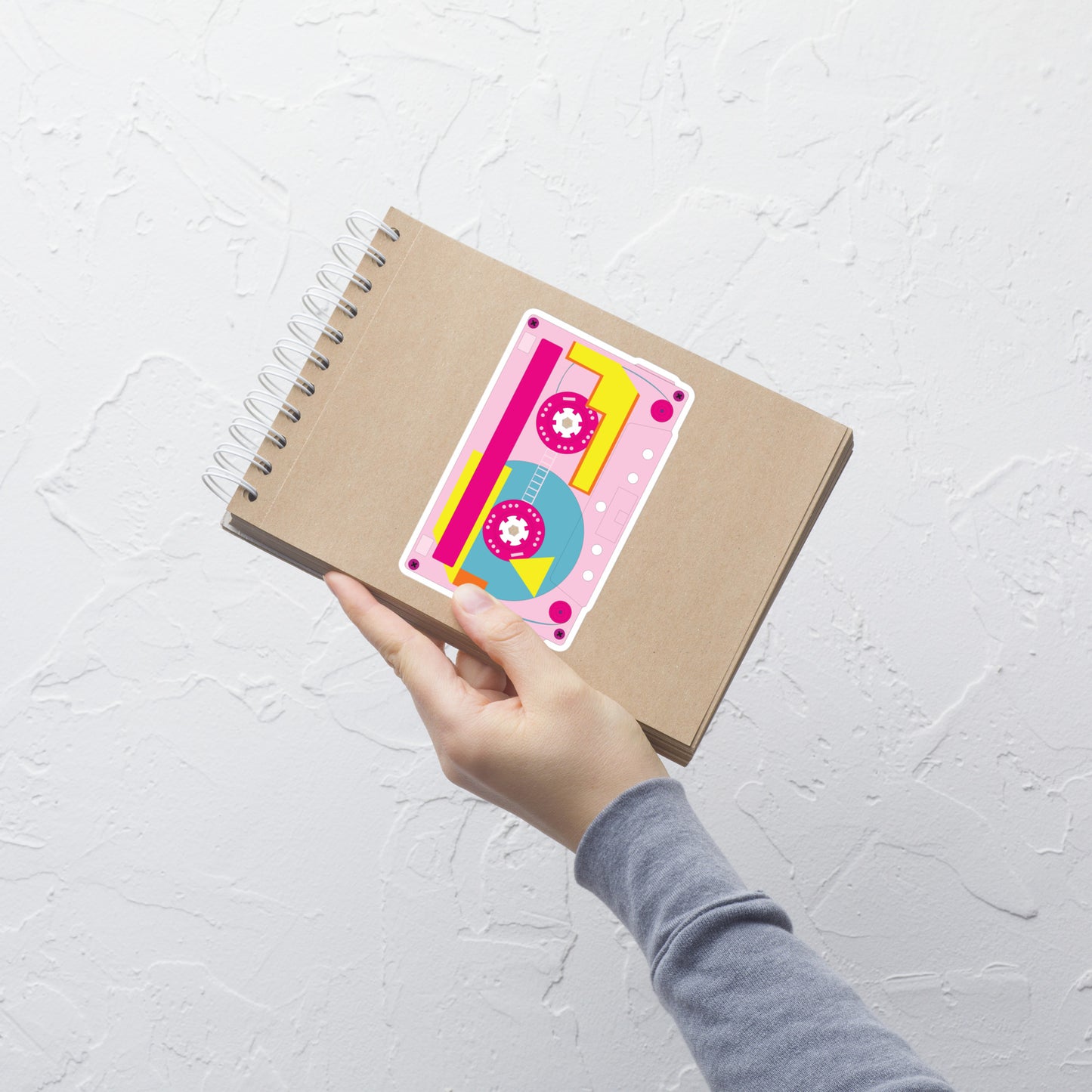 Pink Vintage Audio Tape Cassette Bubble-Free Sticker