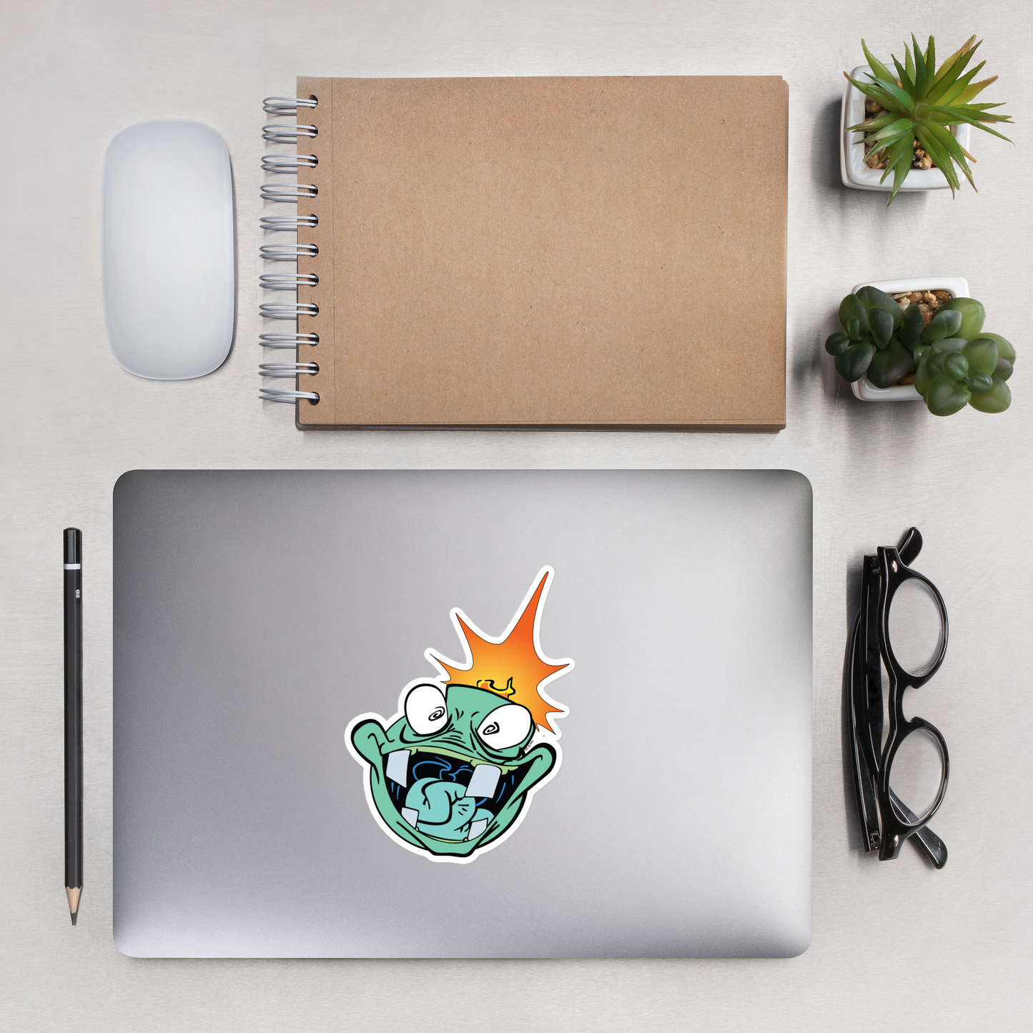 Crazy Street Art Cartoon Bomb Character Bubble-Free Sticker