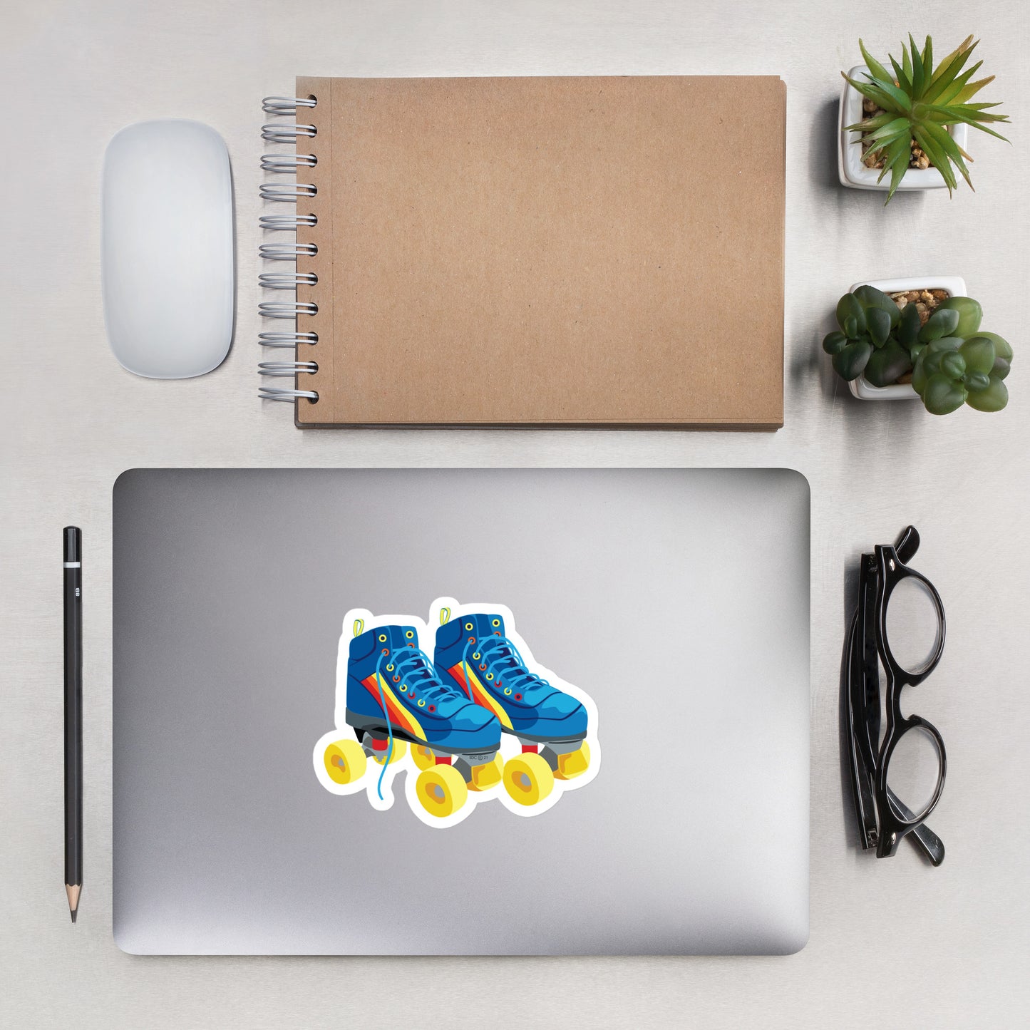 Retro Roller Skates Sticker -Bubble-Free Sticker