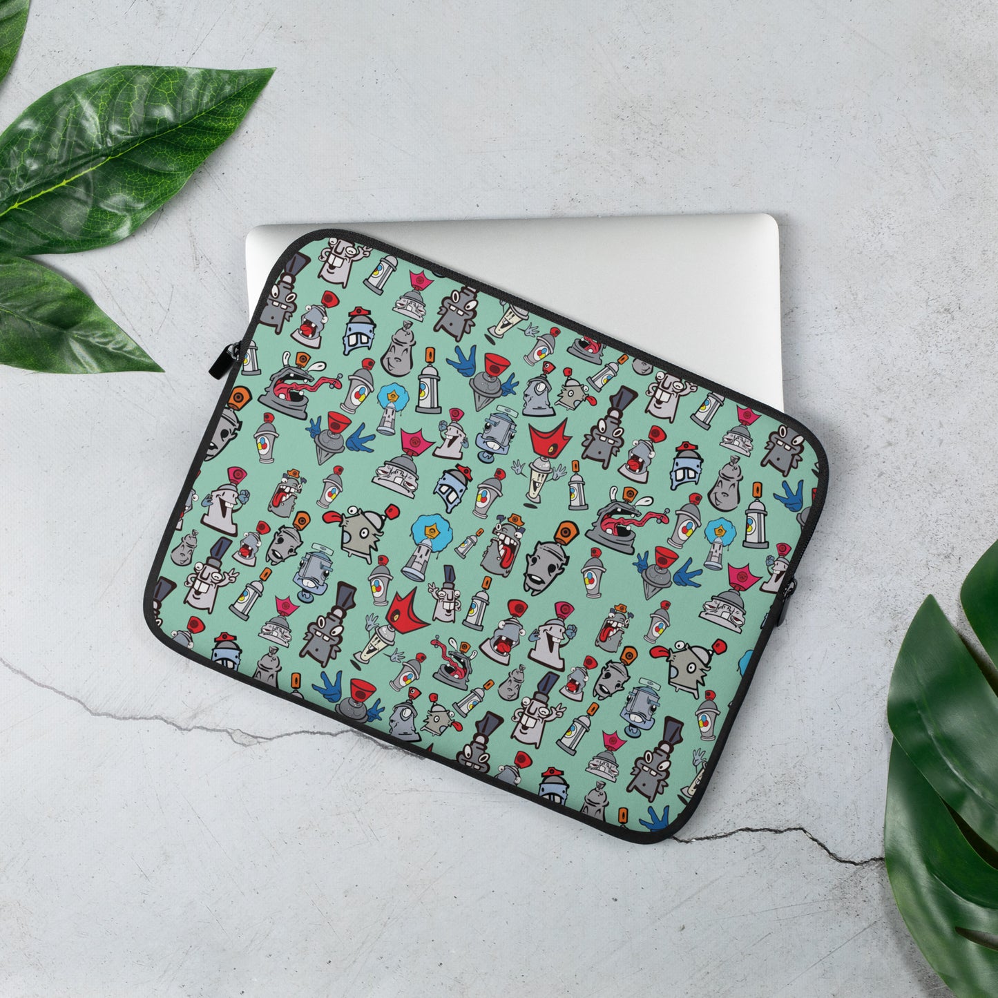 Skizo Fa2hq Spray Can Society Cartoon Characters - Laptop Sleeve