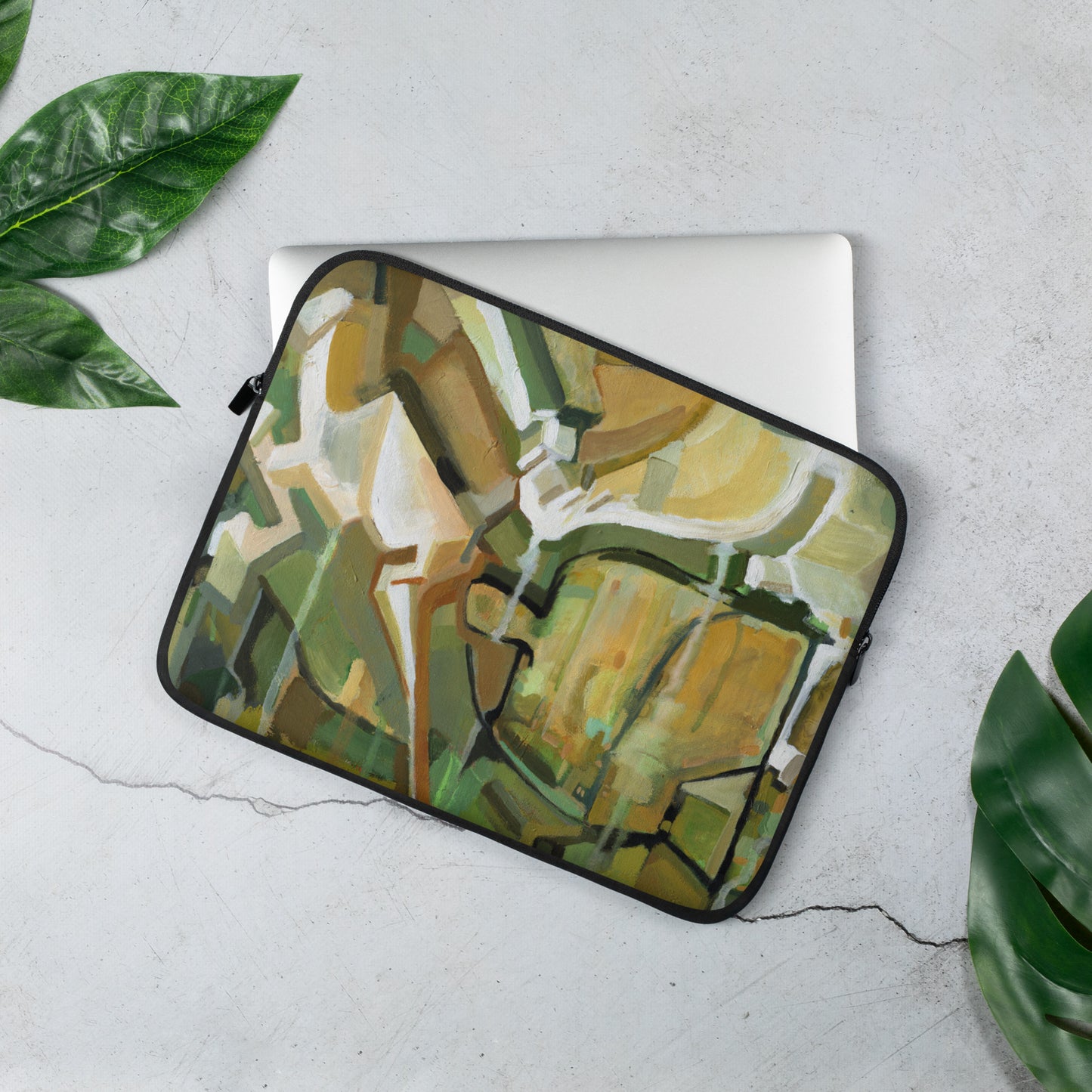 Acrylic Abstract - Green Room - Laptop Sleeve