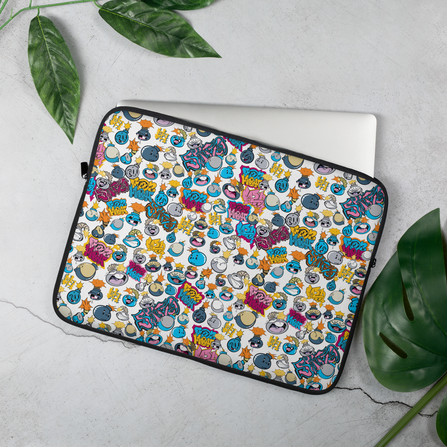 Skizo Fa2hq Street Bomb Cartoon Characters - Laptop Sleeve