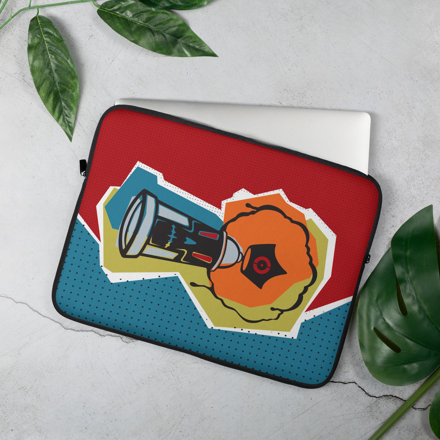 Graffiti Graphic Art - Spray Paint Can Skull - Laptop Sleeve