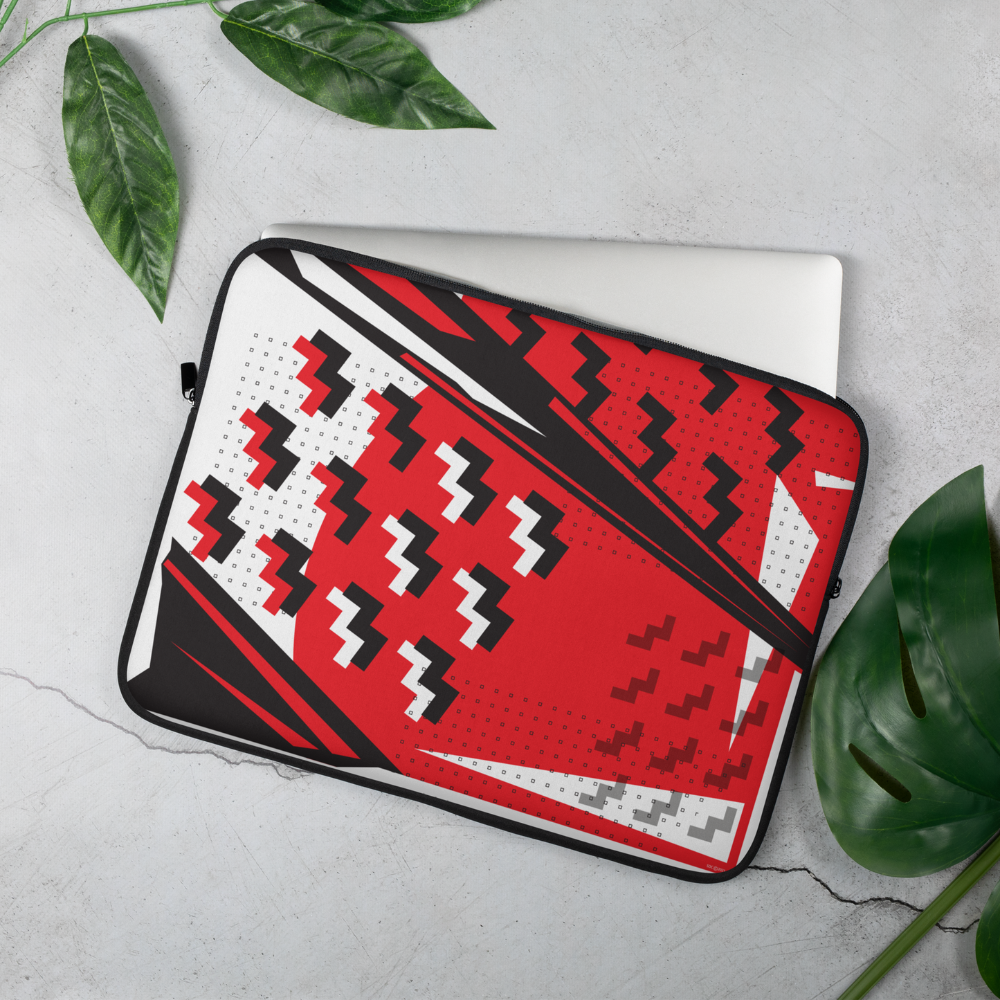 1980s Retro Abstract Graphic Art - Attack Formation - Laptop Sleeve