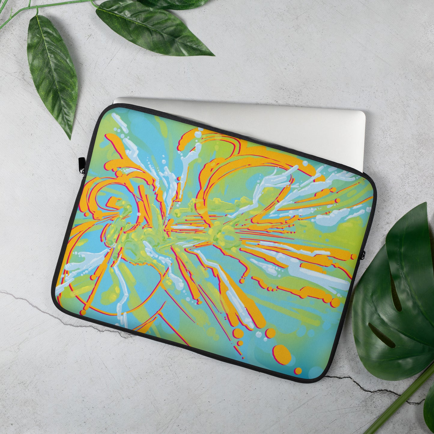 Graffiti Abstract Paint Splash Pattern - Laptop Sleeve