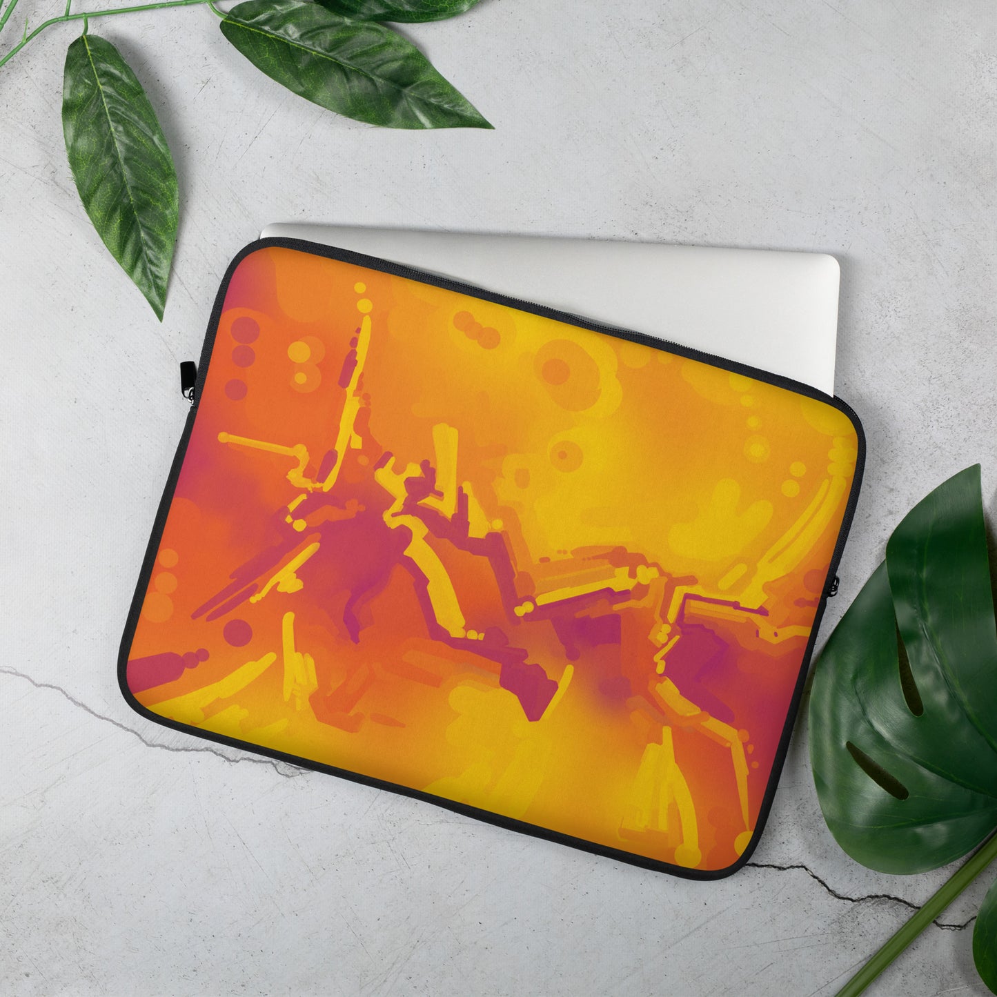 Graffiti Abstract Orange and Red Pattern - Laptop Sleeve