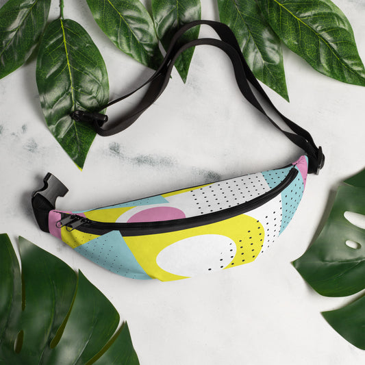 Fanny Pack - 1980 Retro Abstract Graphic Art - Design 11- *