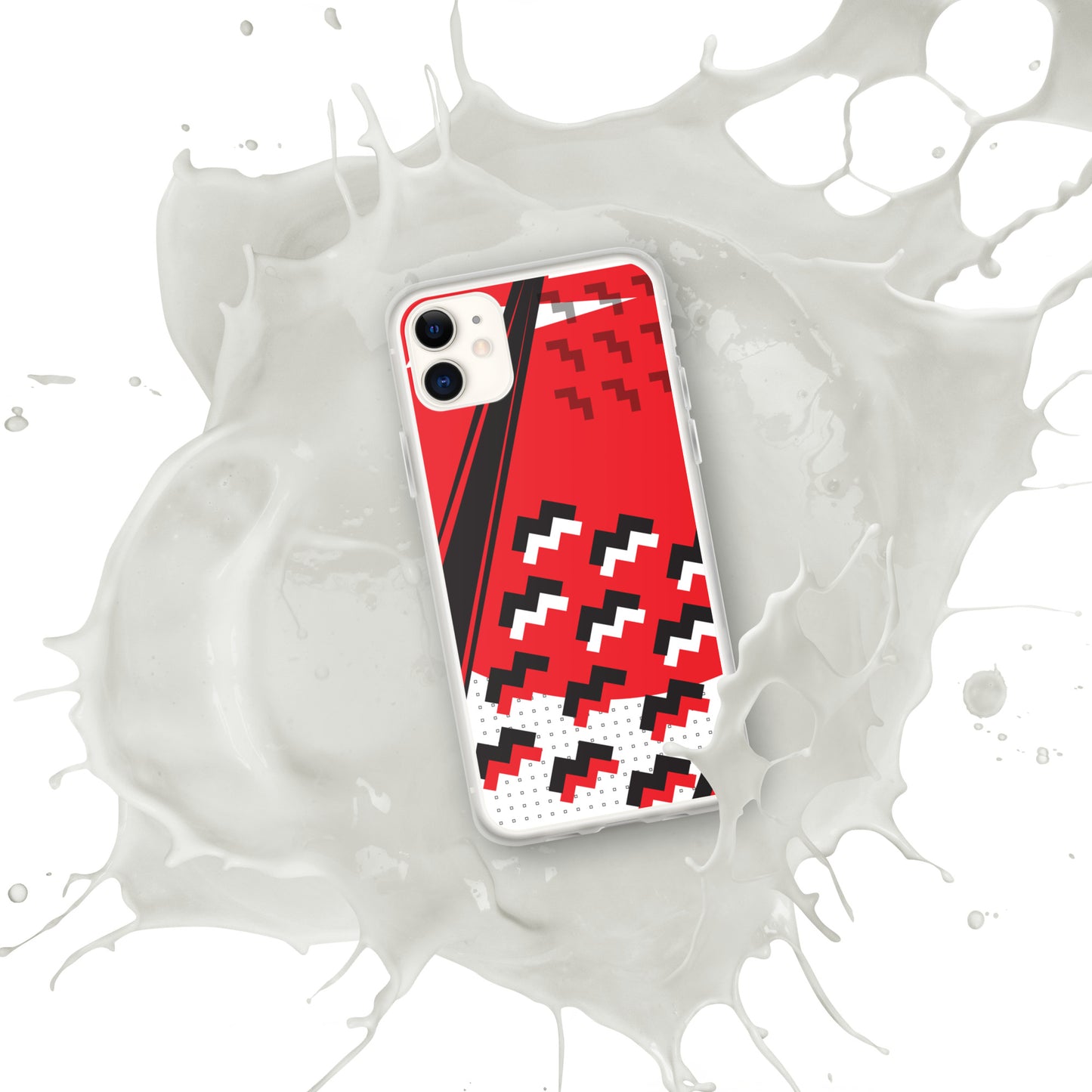 Clear Case for iPhone®1980 Retro Abstract Graphic Art - Attack Formation -
