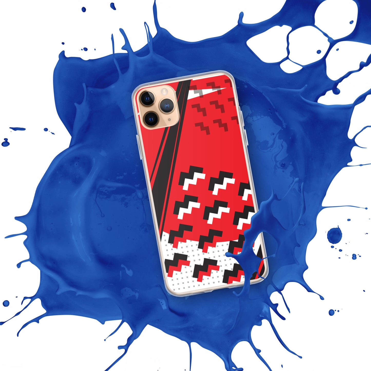 Clear Case for iPhone®1980 Retro Abstract Graphic Art - Attack Formation -