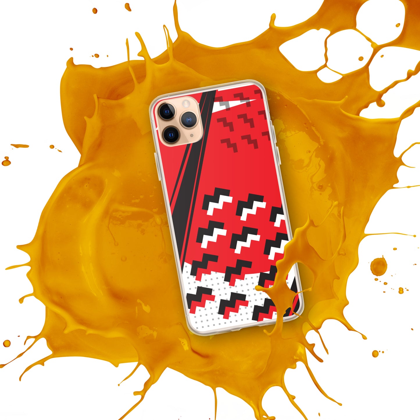 Clear Case for iPhone®1980 Retro Abstract Graphic Art - Attack Formation -